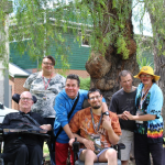 Picture of the Rainbow Rights Self Advocacy Group committee standing in park