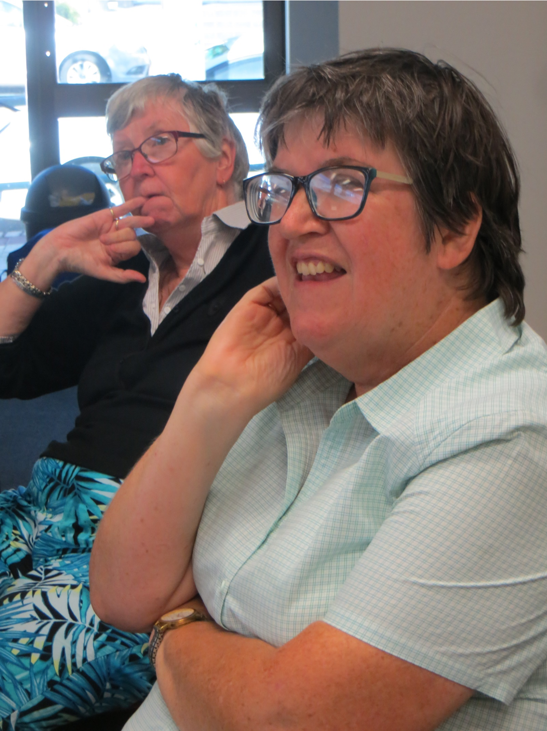 Picture of Self Advocacy Western Australia committee members listening to a talk