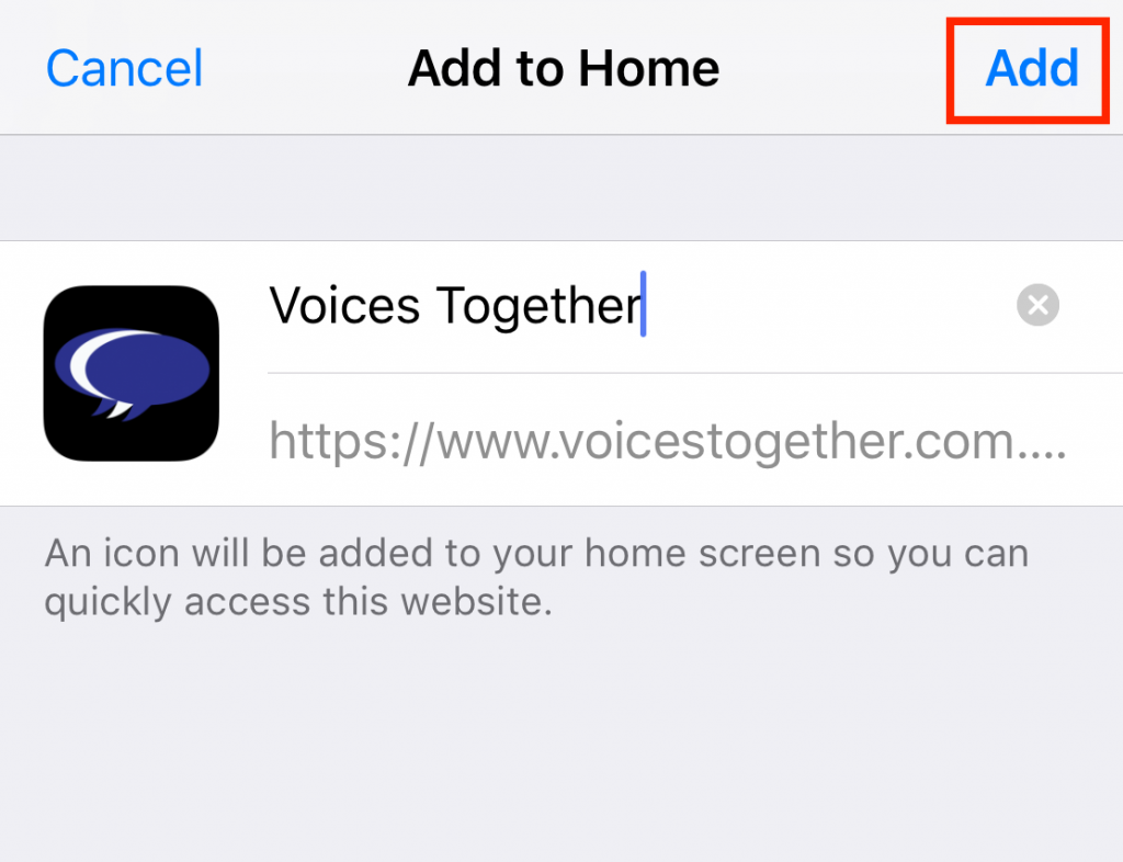 How to add Voices Together to your iPhone step 3