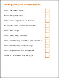 Image for the Good Groups Tool Kits - Looking After the Money Checklist document